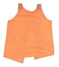 Neonově lososový top s krajkou H&M