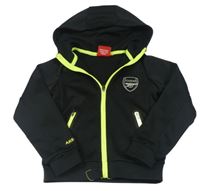Černá fotbalová propínací funkční mikina s kapucí  - Arsenal 