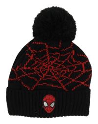 Černo-červená čepice se Spidermanem a bambulí George