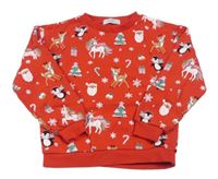 Červená mikina s obrázky Primark