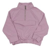 Růžová mikina s kapsou Next