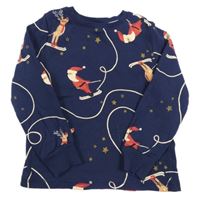 Tmavomodré triko se Santou a soby George