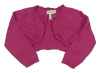 Fuchsiové pletené propínací bolérko Monsoon