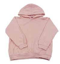 Světlerůžová mikina s klokankou a kapucí 