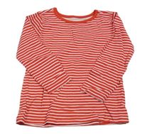 Červeno-bílé pruhované triko Dunnes