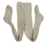 Světlebéžové punčocháče