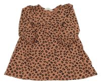 Růžovo-béžovo-černé šaty s leopardím vzorem H&M