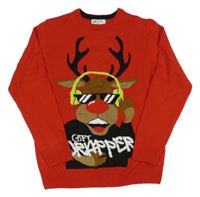 Červený svetr se sobem H&M
