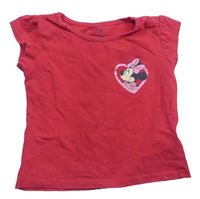 Tmavorůžové tričko s Minnie zn. Disney