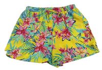 Žluté kraťasy s květy Primark