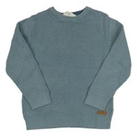 Modrošedý vzorovaný svetr H&M