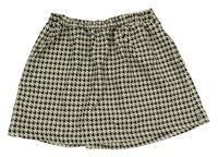 Béžovo-černá vzorovaná sukně Shein