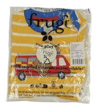 Nové - Okrovo-bílé pruhované triko s hasiči Frugi