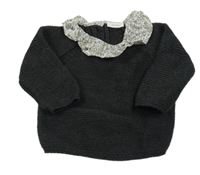 Tmavošedý svetr s límečkem F&F