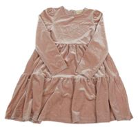 Světlerůžové sametové šaty Btween