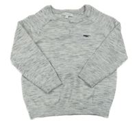 Modro-bílý melírovaný svetr Bluezoo