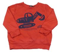 Červená mikina s bagrem George