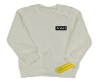 Nové - Bílá vzorovaná mikina s nášivkou Shein