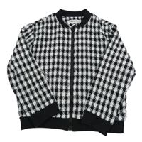 Černo-bílá vzorovaná bunda Shein