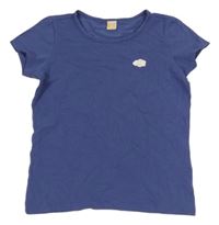 Chrpově modré tričko s mráčkem 