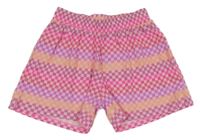 Světlerůžovo-barevné kostkované bavlněné kraťasy Dunnes