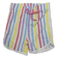 Barevné pruhované bavlněné kraťasy Primark