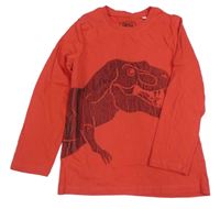 Červené triko s dinosaurem C&A