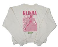 Smetanová crop oversize mikina Wicked 