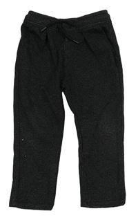 Černé melírované chino teplákové kalhoty M&S