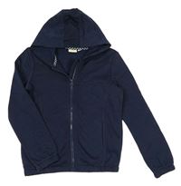 Tmavomodrá propínací mikina s kapucí Kids