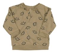 Béžová mikina se smajlíky Tu