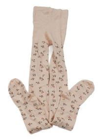 Broskvové punčocháče s kytičkami Tex