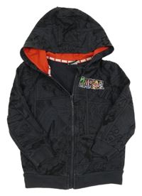 Tmavošedá propínací mikina s Avengers a logem a kapucí George