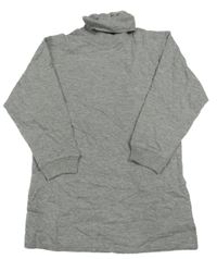 Šedá melírovaná tunika s rolákem 