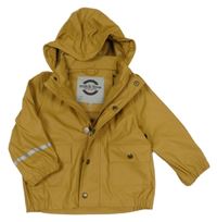 Písková nepromokavá jarní bunda s odepínací kapucí mikk-line