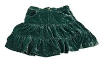 Smaragdová lesklá sametová sukně JIGSAW JUNIOR