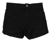 Černé riflové kraťasy H&M