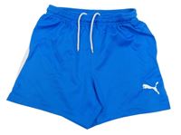 Modro-bílé funkční sportovní kraťasy s logem PUMA