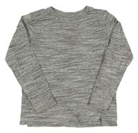 Šedo-bílo-černé melírované triko George