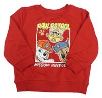 Červená mikina s PAW PATROL nickelodeon