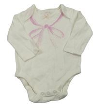 Bílé body s mašlí Mothercare