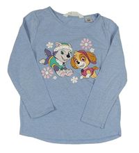 Světlemodré melírované triko s Paw Patrol zn. H&M