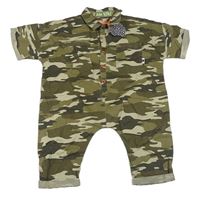 Army plátěný oversize kraťasový overal George
