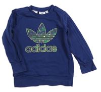 Tmavomodrá mikina s logem Adidas
