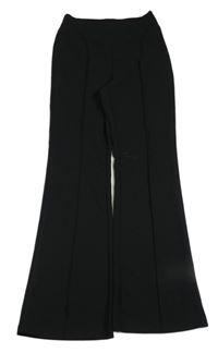 Černé teplákové flare kalhoty Shein