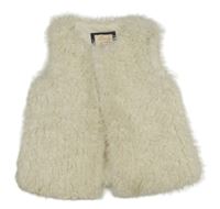 Krémová kožešinová podšitá vesta F&F