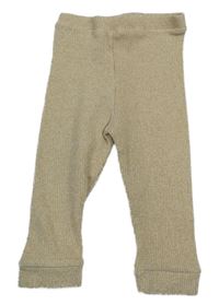 Béžové melírované žebrované tepláky Tu