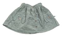 Zelenošedá puntíkatá manšestrová sukně s králíky Next