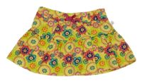 Žluto-barevná květovaná bavlněná sukně Liegelind