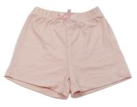 Světlerůžové kraťasy s mašlí Shein